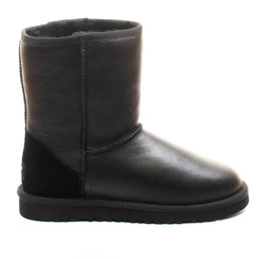 Угги женские ботинки UGG Classic Short Metallic Black - фото 1