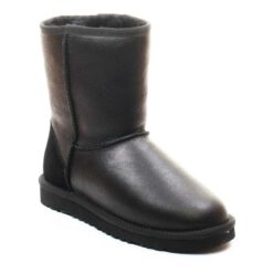 Угги женские ботинки UGG Classic Short Metallic Black