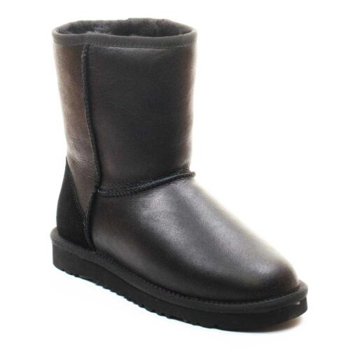 Угги женские ботинки UGG Classic Short Metallic Black - фото 4