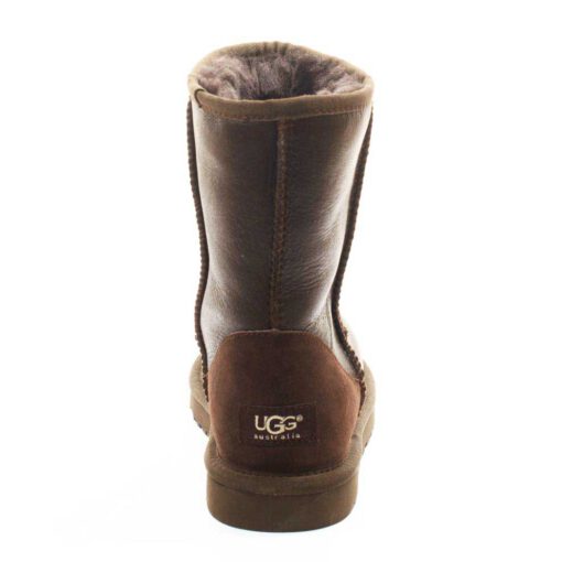Угги женские ботинки UGG Classic Short Metallic Chocolate - фото 3