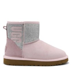 Угги женские ботинки UGG Mini Classic Sparkle Boot Seashell Pink - фото 6