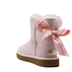 Угги женские ботинки UGG II Mini Bailey Bow Customizable Pink