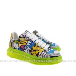 Кроссовки Alexander McQueen Clear Sole Sneakers Leather Neon