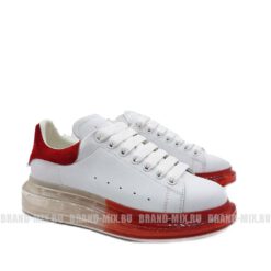 Кроссовки Alexander McQueen Clear Sole Sneakers Leather Gradient White Red
