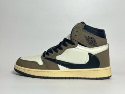 Кроссовки Nike Air Jordan 1 Retro SP x Travis Scott Cactus Jack CD4487-100 коричневые с белым