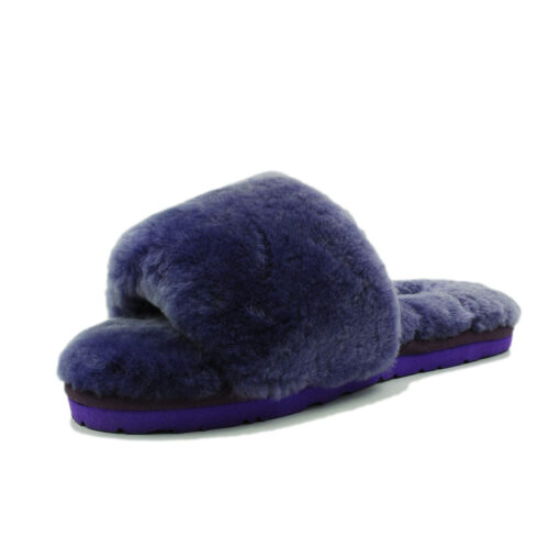 Угги тапочки женские UGG Fluff Slide Slippers Purple - фото 3