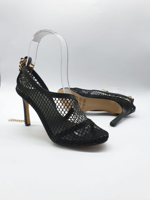 Босоножки Bottega Veneta High Heel with Chain 2021 Black - фото 2