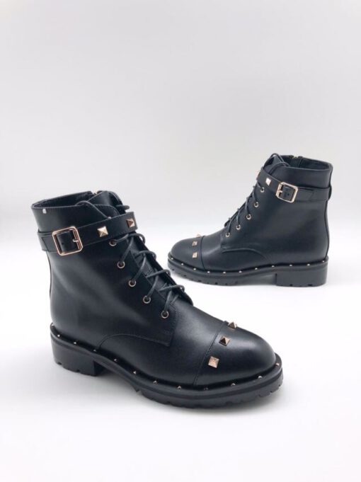 Ботинки женские Валентино черные A53445 - фото 3