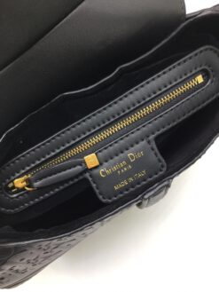Женская кожаная сумка Christian Dior Saddle черная A51283