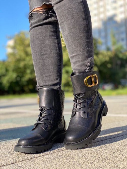 Ботинки женские Dior черные A53730 - фото 4
