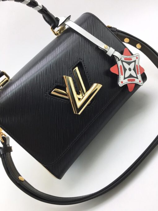 Женская кожаная сумка Louis Vuitton черная A51008 - фото 3