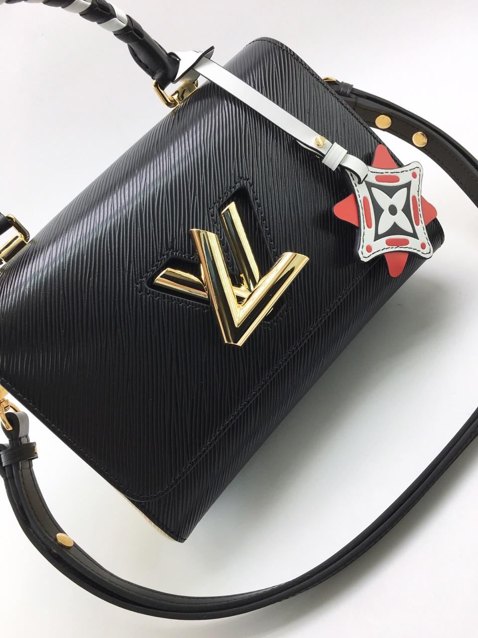 Женская кожаная сумка Louis Vuitton черная A51008 - купить в Москве с  доставкой по РФ