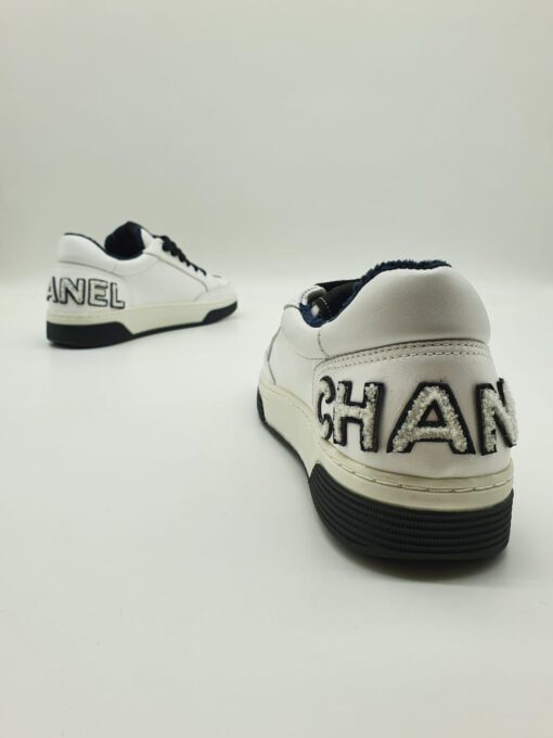 Кроссовки женские Chanel бело-черные - фото 3