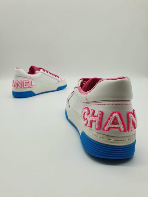 Кроссовки женские Chanel бело-синие - фото 3