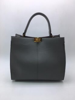Женская сумка Fendi 51150 серая 32x28 см - фото 4