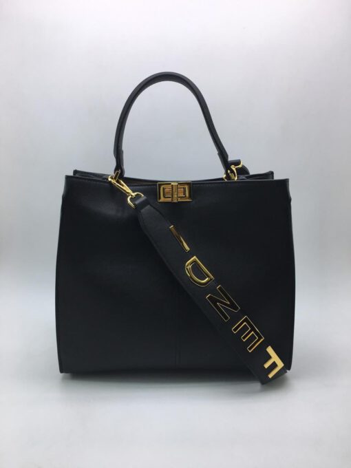 Женская сумка Fendi 351154 черная 2x28 см - фото 1