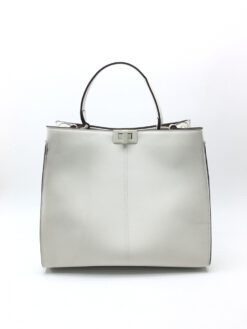 Женская сумка Fendi 51167 белая 32x28 см - фото 5
