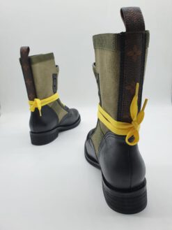 Ботинки женские Louis Vuitton черно-бежевые