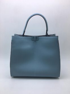 Женская сумка Fendi 51173 синяя 32x28 см - фото 4