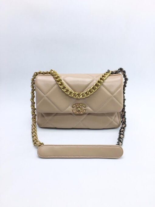 Женская сумка Chanel бежевая - фото 1