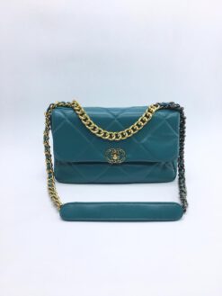 Женская сумка Chanel бирюзовая