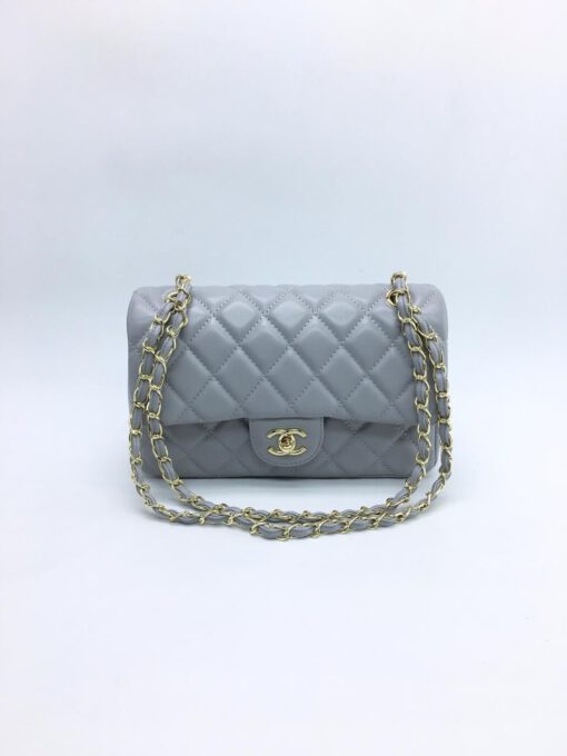 Женская сумка Chanel 26x16x8 серая A52838 - фото 1