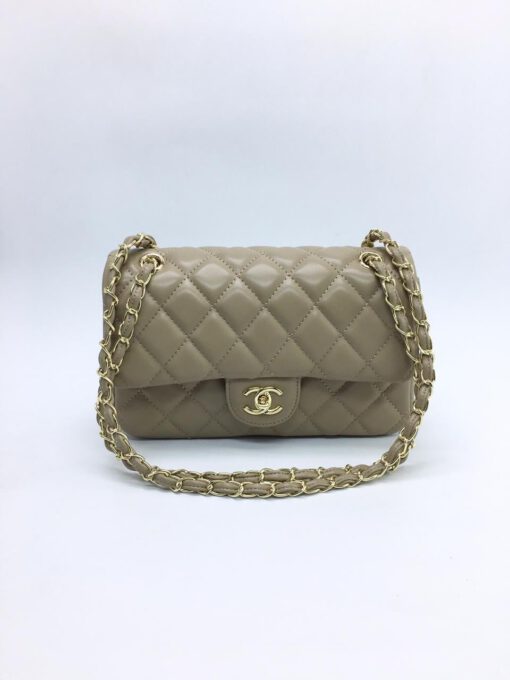 Женская сумка Chanel 26x16x8 бежевая A53871 - фото 1