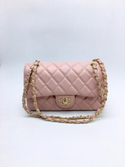 Женская сумка Chanel 26x16x8 розовая A53873