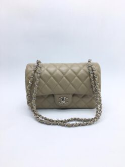 Женская сумка Chanel 26x16x8 бежевая A53886
