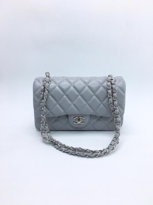 Женская сумка Chanel 26x16x8 серая A53890 - фото 1