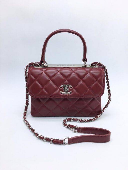 Женская сумка Chanel 24x18x9 красная A53917 - фото 1