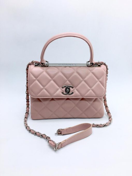 Женская сумка Chanel 24x18x9 розовая A53921 - фото 1