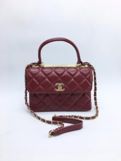 Женская сумка Chanel 24x18x9 красная A53908