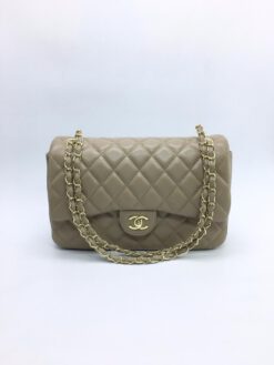 Женская сумка Chanel 30x19x10 бежевая A53930