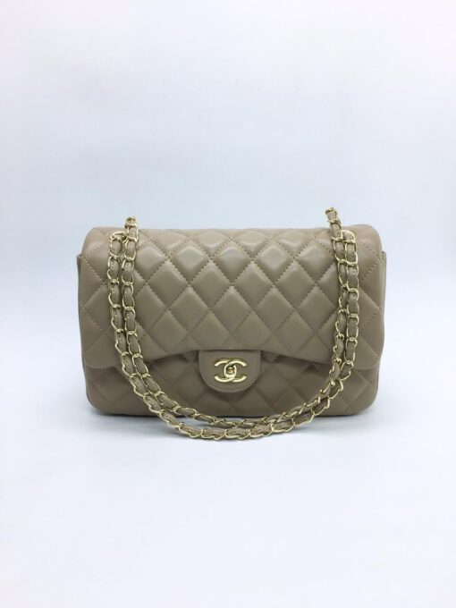 Женская сумка Chanel 30x19x10 бежевая A53930 - фото 1