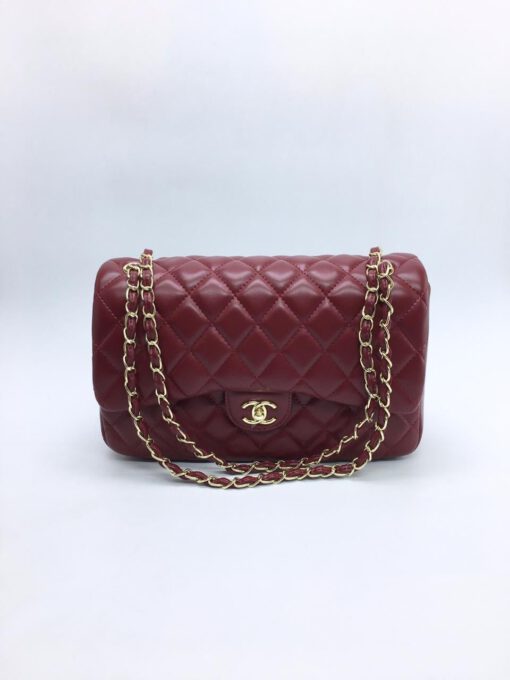 Женская сумка Chanel 30x19x10 красная a53934 - фото 1