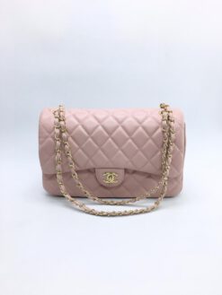 Женская сумка Chanel 30x19x10 розовая A53936