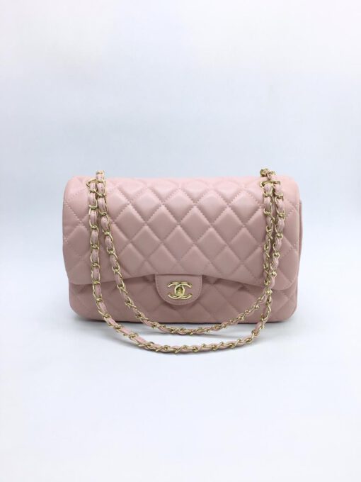 Женская сумка Chanel 30x19x10 розовая A53936 - фото 1