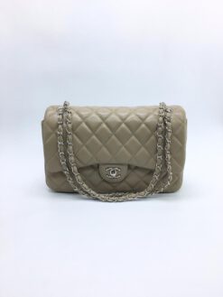 Женская сумка Chanel 30x19x10 бежевая A53967