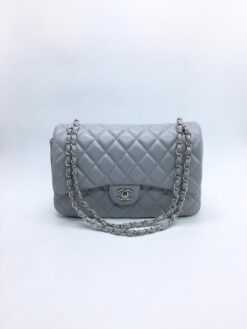 Женская сумка Chanel 30x19x10 серая A53969