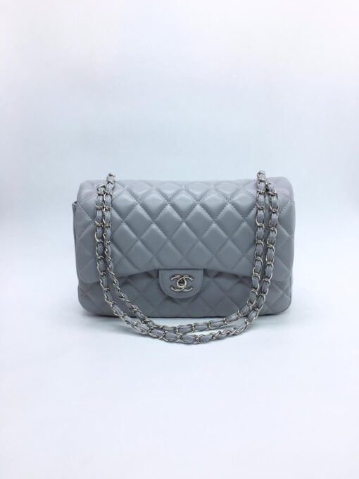 Женская сумка Chanel 30x19x10 серая A53969 - фото 1