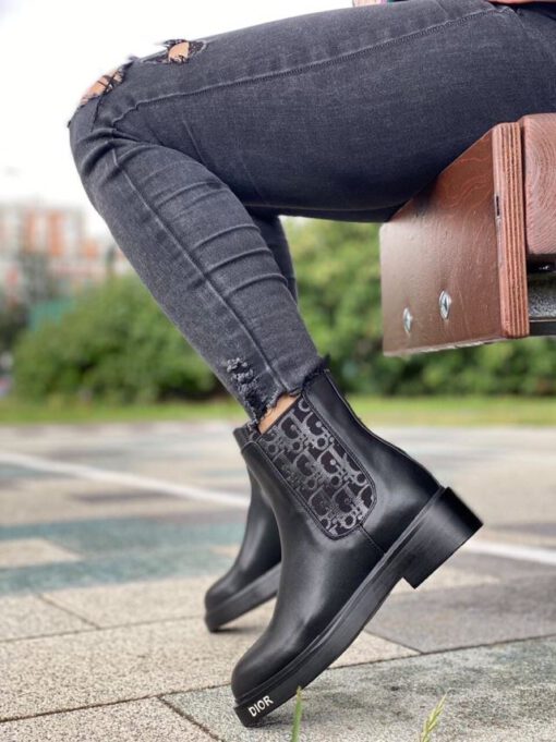 Ботинки женские Dior черные A52873 - фото 6