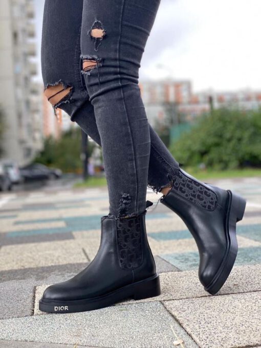 Ботинки женские Dior черные A52873 - фото 7