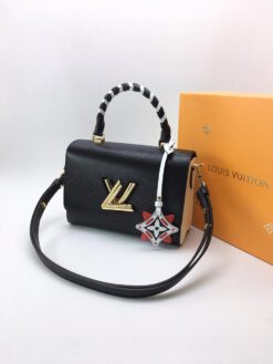 Женская кожаная сумка Louis Vuitton черная A51008 - фото 5