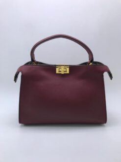 Женская сумка Fendi 32×24 бордовая