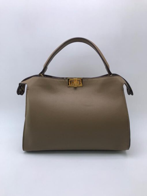 Женская сумка Fendi 51210 бежевая 32x24 см - фото 1