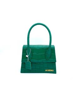 Женская кожаная сумка Jacquemus Le Chiquito 20/16 см зеленая