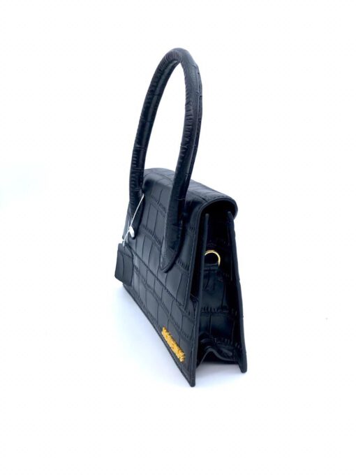 Женская кожаная сумка Jacquemus Le Chiquito 20/16 см черная - фото 4