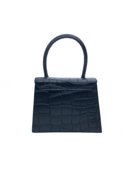 Женская кожаная сумка Jacquemus Le Chiquito 20/16 см черная - фото 2