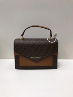 Женская кожаная сумка Michael Kors 50861 коричневая